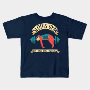 sloths gym Kids T-Shirt